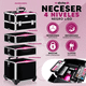 thumbnail image 2 of Cosmetiquera Profesional Maletín 4 Niveles Con Llantas Resistente Desmontable Xtellar Color Negro, 2 of 3
