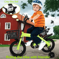 12 Inch Kids Bike with Training Wheels, Height Adjustable Kids Bicycle