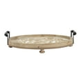 thumbnail image 3 of SOFE Rustic Wooden Serving Table Tray, Round, 17.3" x 15.7" x 3.7", Wood, 3 of 8