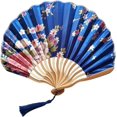 thumbnail image 3 of AVEKI Folding Hand Fan Pattern Chinese Style Hand Held Fans Silk Bamboo Folding Fans Handheld Wedding Hand Fan Cool Bamboo Flower Personalized 19feb19 Handheld Fans Fans (Color : J) 0601M, 3 of 6
