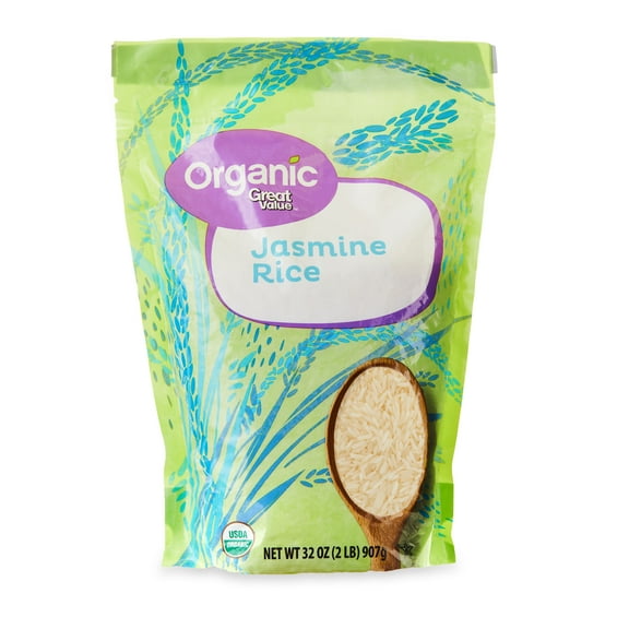 Great Value Organic White Jasmine Rice, 2 lb