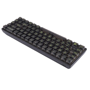 RGB Clavier, 68 Clés 60% Capuchons de clavier transparent mécanique avec commutateur bleu pour PC portable
