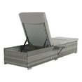 thumbnail image 6 of Outdoor Lounge Chairs, Seizeen Rattan Chaise Lounge Set of 2, All-weather Pool Recliner w/Side Table, Light Gray Cushions, Adjustable Backrest, 6 of 6