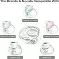 thumbnail image 3 of XIRQI Wearable Breast Pump Replacement Parts, Milk Collector Cup, Compatible with S12 S9, Ilude Duckbill Valve, 24mm Flange, Silicone Diaphragm, Linker, Extra 2pcs 19mm Flange Inserts, 3 of 4