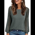 thumbnail image 1 of Suéteres Túnica Modernos con Aberturas para los Pulgares y Suéteres de Invierno Cómodos Verde L, 1 of 8