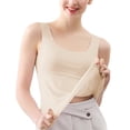 thumbnail image 5 of Pincandy Women's 3 Piece Solid Color Pajama Set with U Neck Sleeveless Tank Top and Undershirt Soft Cozy Loungewear Ideal for Nighttime Relaxation, 5 of 7