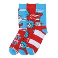 thumbnail image 1 of The Cat in the Hat Thing 1 Thing 2 Pattern 3 Pack Crew Socks, 1 of 5