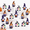 Halloween-30 Pcs, variant on 30 Fall Mini Figurines Thanksgiving Miniature Ornaments