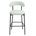 26'' Counter Height Bar Stools with Teddy Fabric Cover, Kitchen Island