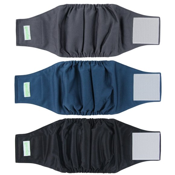Banda Wegreeco para ombligo para perro, lavable, para hombre, paquete de 3 unidades, talla XS