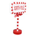 thumbnail image 3 of Decoración navideña, parada aquí, Metal, madera maciza, LED, delicado Papá Noel, parada aquí, adorno para árbol para fiesta de Navidad, rectángulo, 15,8x8x28,5 cm, 3 of 10
