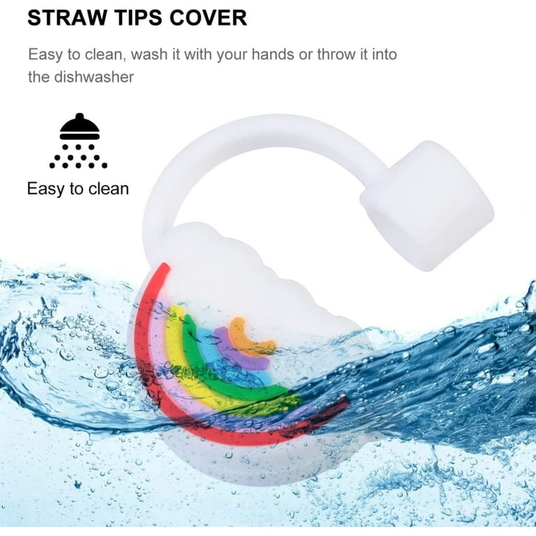 6 Pack Straw Covers Cap, Nurse Theme Straw Tips, Reusable Straw Covers,  Dust-Proof Straw Toppers, Silicone Straw Tip Covers for 7-8 mm Straws,  Perfect