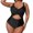 Black, variant on MSJUHEG One Piece Swimsuits,High Waisted Bikini Sets for Women,Bandeau Bathing Suits,Push Up Swimsuits for Women,Women's One-piece Swimsuits,V Neck,High Waist Bathing Suit Black L