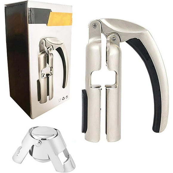 Abridor de botellas de champán, extractor de corcho, abridor de botellas de vino espumoso de cocina, tirador de barra, extractor de corcho, champán, para abridor de botellas de vino espumoso, extracto