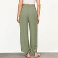thumbnail image 5 of Women's Solid Color Loose Drawstring Capri Pants - Comfortable for Daily & Casual Occasions, 5 of 8