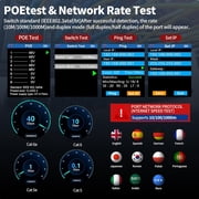 NOYAFA NF-8506 TDR Cable Tester with PoE BT/AT/AF, IP Scanner, Ping Test, Wire Fault Distance Locator