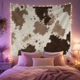 thumbnail image 2 of Cowhide-Inspired Organic Blotches on a Creamy Off-White Background, Cozy Rustic for Animal Lovers, Farmhouse Wall Art Decor, Housewarming Gift Tapestry Wall Hanging for Living Room and Bedroom, 2 of 7