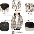 thumbnail image 6 of Visive Mens Heavy Sherpa Fleece-Lined Flannel Hooded Jacket - Big & Tall Sizes - Warm Zip Up Hoodie Jacket for Cold Weather - Perfect for Outdoor Activities - Durable & Fashion-Forward, 6 of 9