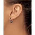 thumbnail image 3 of Sterling Silver Black Rhodium-Plated Cz In And Out Hoop Earrings (19.33 X 20) Made Indonesia qe12988b, 3 of 5