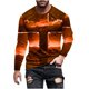 thumbnail image 2 of Blusas y camisas de manga larga con cuello redondo para hombre, blusa informal de manga larga con cuello redondo y estampado de rayas, blusa de poliéster para hombre, 2 of 5