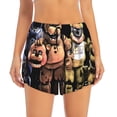 thumbnail image 4 of Lsque Five Nights At Freddy'S Printed Women's Running Shorts with Liner Pockets,Elastic Quick Dry Workout Athletic Gym Yoga Shorts,Womens High Waist Shorts-Small, 4 of 9