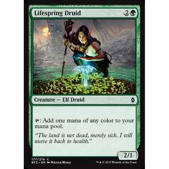 MtG Battle for Zendikar Common Lifespring Druid (Foil) #177