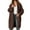 Brown, variant on Elegant Long Cardigan Sweaters for Women European Style Open Front Oversized Slouchy Knit Fall Trendy Cardigans Coat Solid Color Lapel Long Sleeve Loose Outwear 2025 Red S