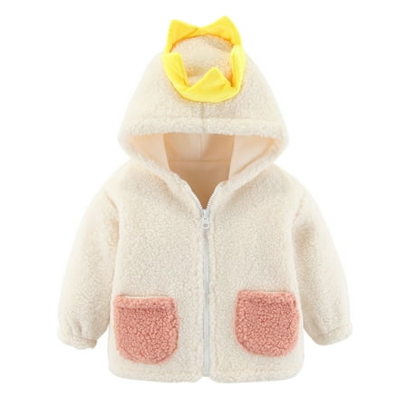 

Binhe Baby Hooded Outfit Toddler Boys Girls Winter Windproof Cartoon Hooded Coat Jacket Kids Warm Outerwear