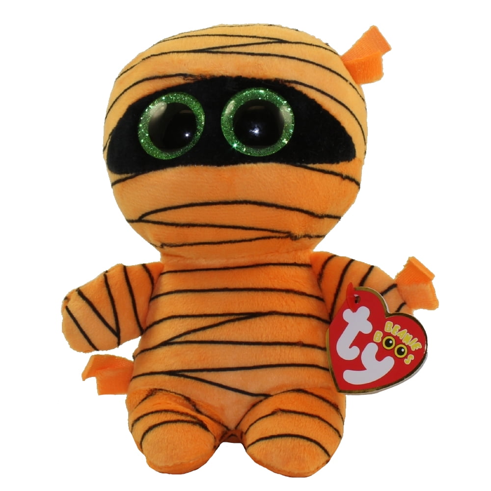 TY Beanie Boos MASK the Orange Mummy (Glitter Eyes) (Regular Size 6