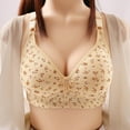 thumbnail image 2 of Womans Embroidered Glossy Comfortable Breathable Bra Underwear No Rims, 2 of 8
