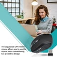 thumbnail image 1 of Computer 2.4Ghz Wireless Optical Mouse with USB Receiver 6 Buttons Gaming Mice 800/1200/1600DPI Desktop PC Laptop Accessories Matte Black, 1 of 8
