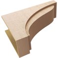 thumbnail image 6 of 12"W x 36"D x 24"H Classic Helena Rough Cedar Woodgrain TimberThane Corbel, Primed Tan, 6 of 6