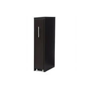 Baxton Studio Lindo 1 Pull Out Door Media Storage Cabinet in Brown
