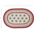 thumbnail image 5 of VHC Brands Celebration Dining Table Placemat, Braided Jute, Oval, Red Creme Blue, 10x15, 5 of 5