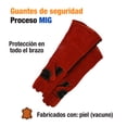 thumbnail image 2 of Guantes Para Soldar MIG Infra Reforzados Color Rojo Manga Larga Kit 10 Pares Para Soldador, 2 of 3