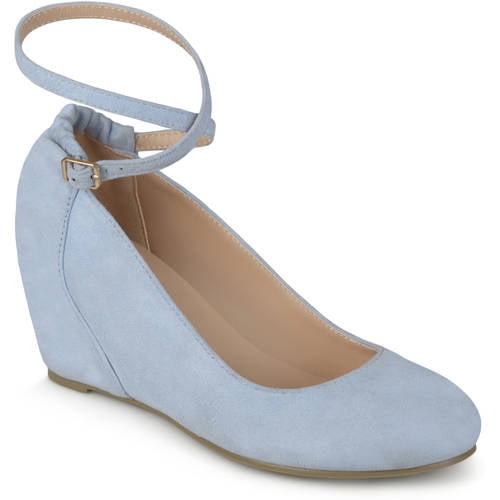 suede wedges with ankle strap