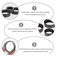 thumbnail image 2 of 3pcs Air Conditioner Switch Knob Ring Car Interior Decoration Compatible with Forester 2019-2022, 2 of 8