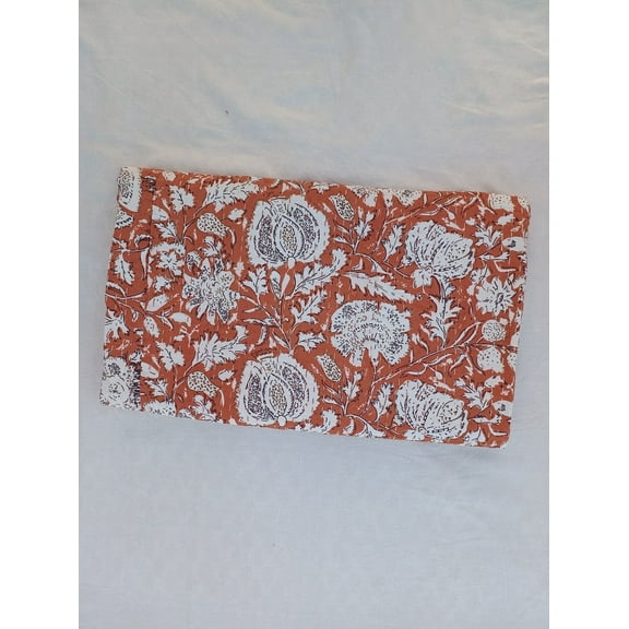 A And E Textiles House Kantha Quilt Indian Handmade Quilted Bedding Bedspread light weight quilt handstitched quilt block print cotton quilt neutral quilt blanket