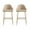 Tan and Gold, variant on Gracie Stone and Black Leatherette Barstool with Steel Legs - Set of 2