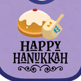thumbnail image 4 of Inktastic Happy Hanukkah Dreidel Donut Boys or Girls Baby Bib, 4 of 4