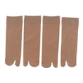thumbnail image 4 of Abbraccia 3x2 Pair Women No Show Socks Tabi Socks Non Slip Ankle Crew Socks Skin Color, 4 of 10