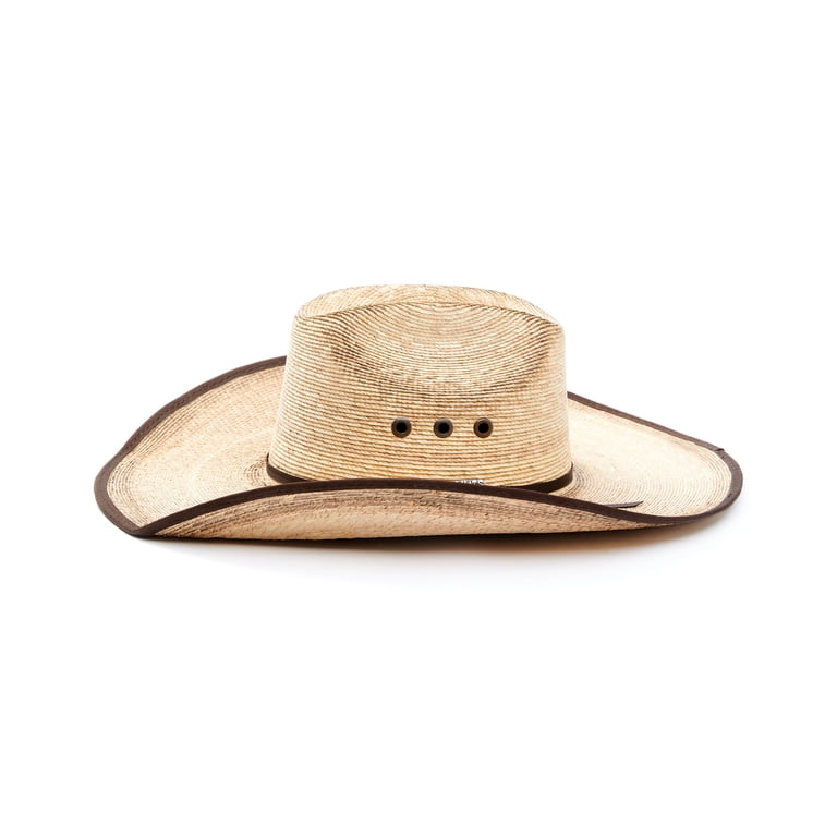 Twister Unisex Fired Straw Cowboy Hat Dark Brown 7 1/8  display picture 1