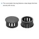 thumbnail image 4 of Tapones de agujero redondos negros Uxcell de 64 piezas de 17 mm (2/3') tipo de tapón de agujero de nylon plástico, 4 of 6