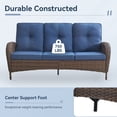 thumbnail image 6 of Giantfurnni 5 Pieces Patio Furniture Set with 43inch Propane Fire Pit Table, Deep Seating Sofa, 2 Swivel Rocker Glider Chairs and Side Table, Outdoor Conversation Set, 6 of 14