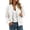 White, variant on Fall Jacket for Women Long Sleeve Casual Bomber Outerwear Polka Dot Print Zip Closure Ribbed Cuffs Easy Layering Casual Outdoor Jacket