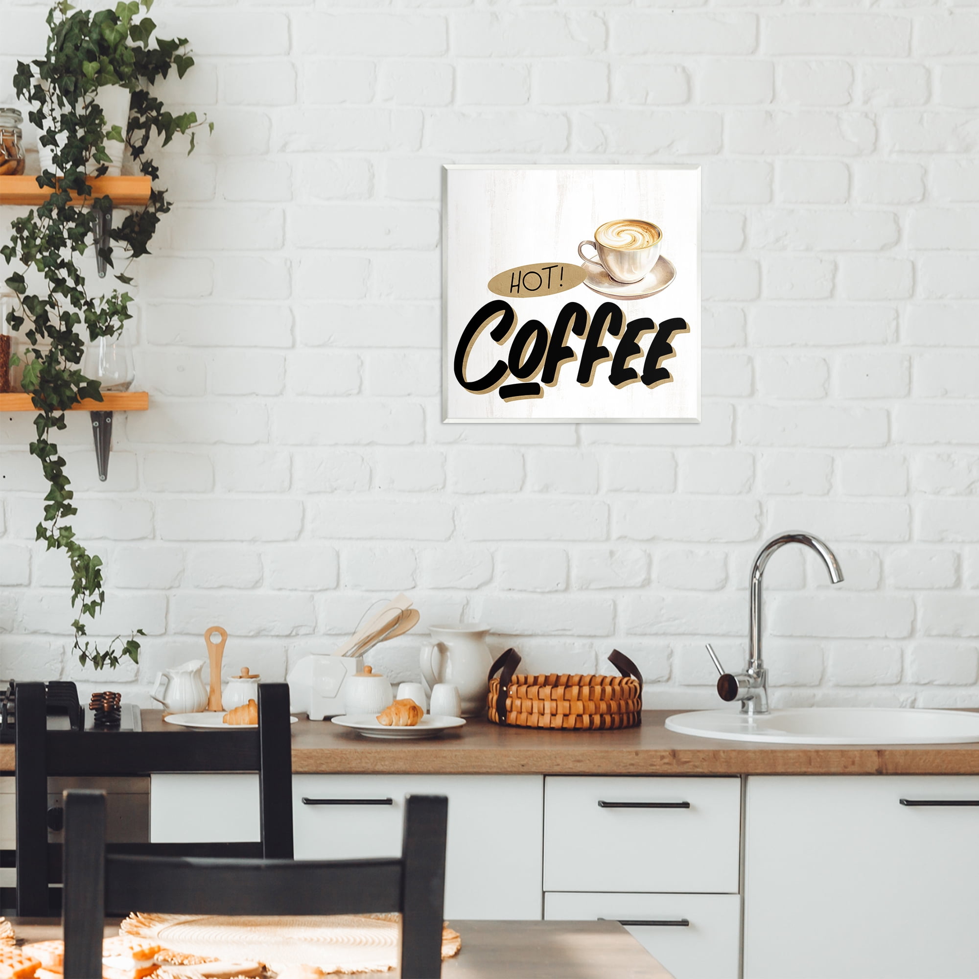 Stupell Industries Retro Fresh Hot Coffee Wall Plaque Art, design by Kim Allen