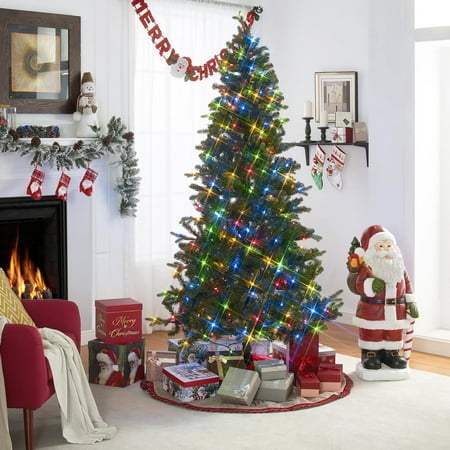 Holiday Time 7.5-Foot Light Command Tree, 420 Voice-Activated LED Lights