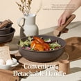 thumbnail image 6 of CAROTE 23-Piece Nonstick Pots and Pans, Granite Cookware Set with Detachable Handle, Induction Compatible, Oven & Dishwasher Safe, Brown, 6 of 8