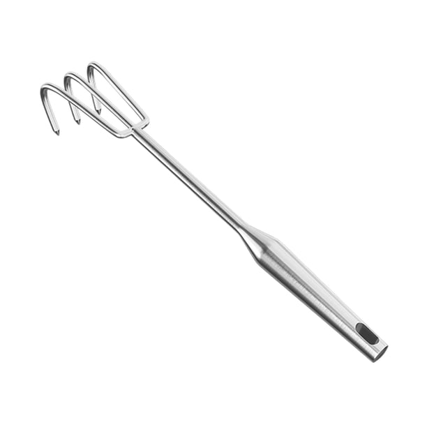 Rastrillo de mano para jardín, resistente a corrosión, para plantar y cultivar, con mango ergonómico, pequeño, resistente, para deshierbar. Mango largo de 3 puntas