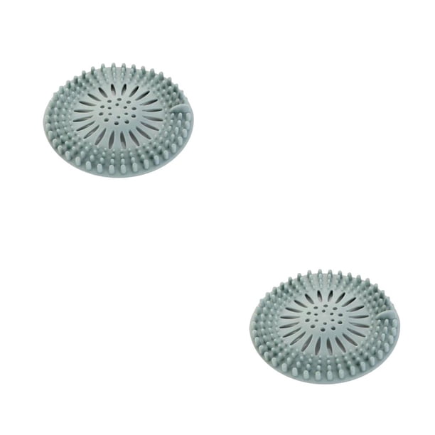 Filtro de fregadero de baño Ounissouiy colector de pelo colador tapón portátil reutilizable Azul 2Conjunto